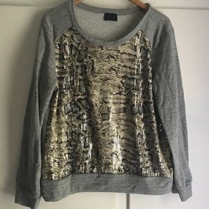 🌵SNAKESKIN PATTERN SEQUIN SWEATSHIRT🌵